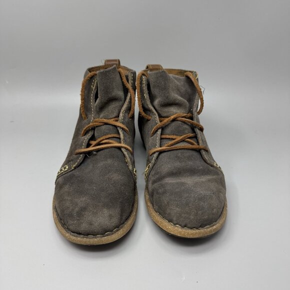 Born Temple Ankle Boots Women's 9.5M Brown Suede Leather Comfort Chukka - Picture 4 of 9